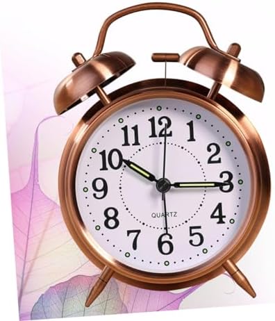 Holidanna Metal Double Bells Alarm Clock with Nightlight