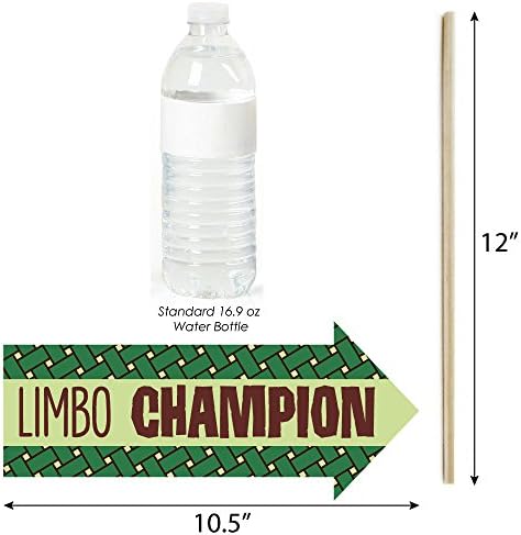 Funny Tiki Luau Photo Booth Props Kit - 10 Piece