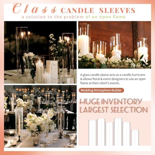 Showgeous 6 Piece Hurricane Candle Holder Set
