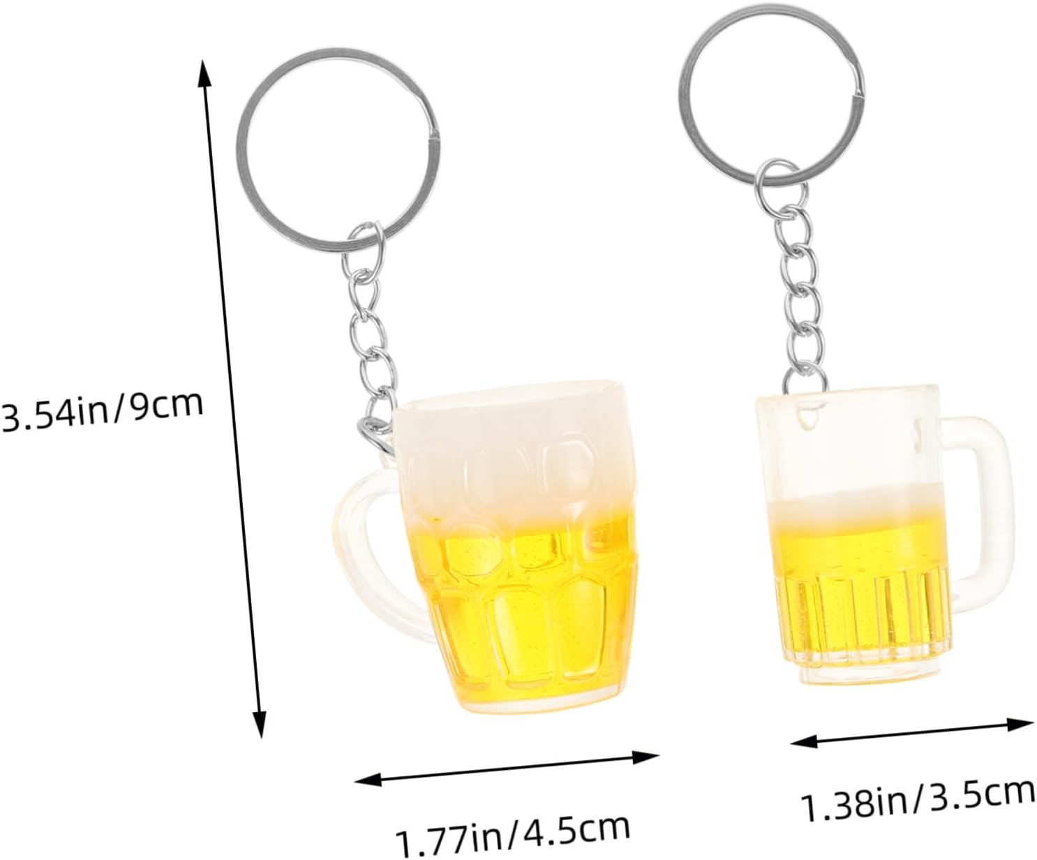 PRETYZOOM 4pcs Beer Cup Keychain for Backpacks and Parties