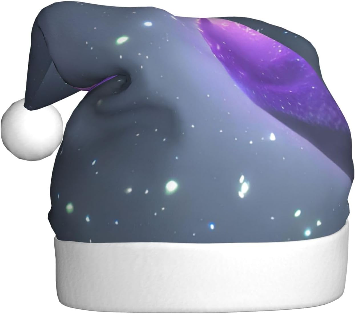 Galaxy Starry Santa Hat for Women Holiday Decoration