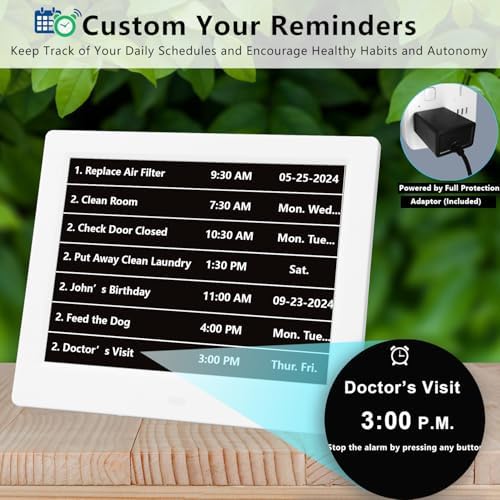 Vefa 30 Alarms Extra Large Digital Clock with Auto DST