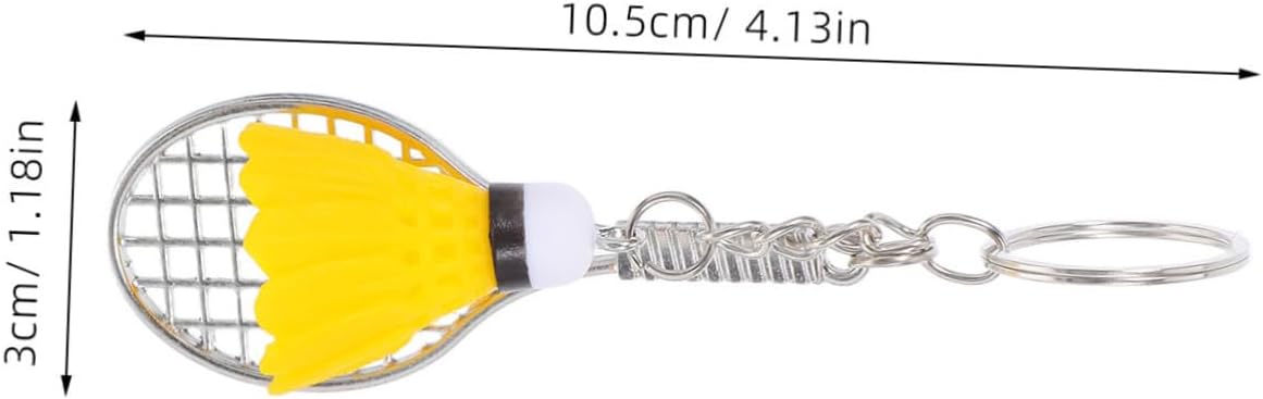 Cabilock 6pcs Mini Sports Pendant Keyring Badminton Bag Charm