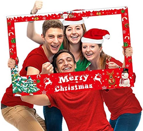 Christmas Photo Booth Frame with 6 Props