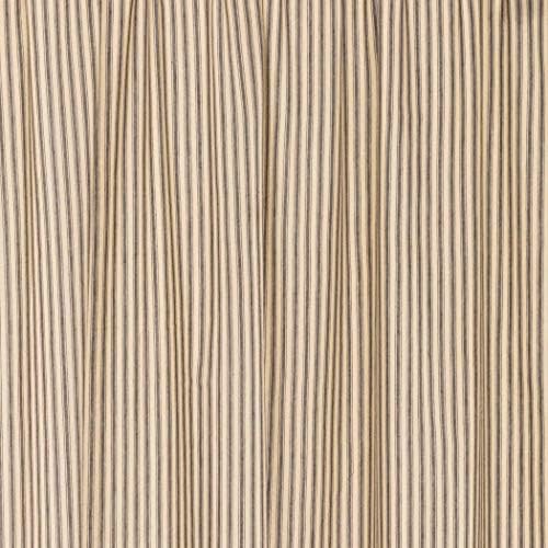 VHC Brands Charcoal Striped Swag Curtains 36 Inch