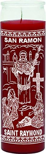 Indio 7 Day Glass Candle St Raymond Red