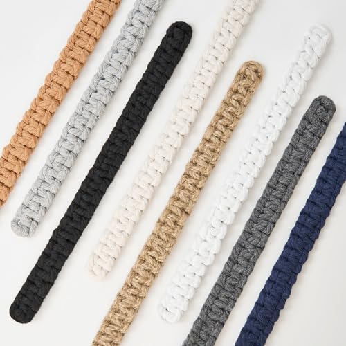 NICEEC 4 Pack Natural Cotton Rope Curtain Tiebacks