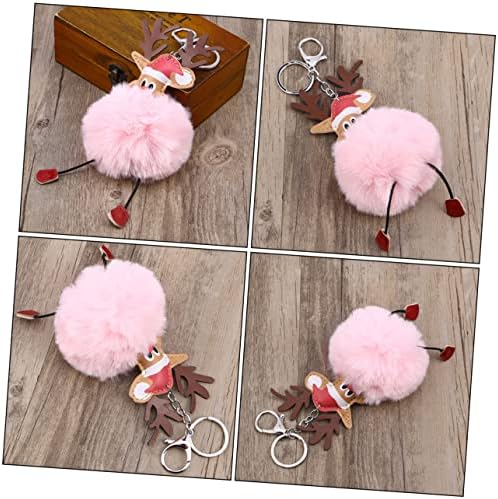 2pcs Christmas Elk Keychain Key Holder for Bags