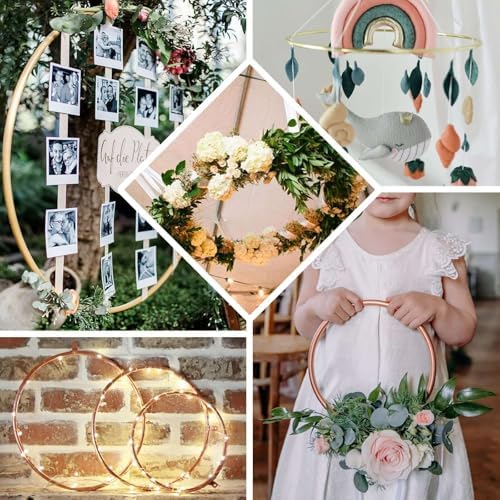 Efavormart 24 Inch Gold Metal Wreath Hoop Rings