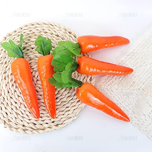 AUEAR 5 Pack Artificial Carrots for Home Decor