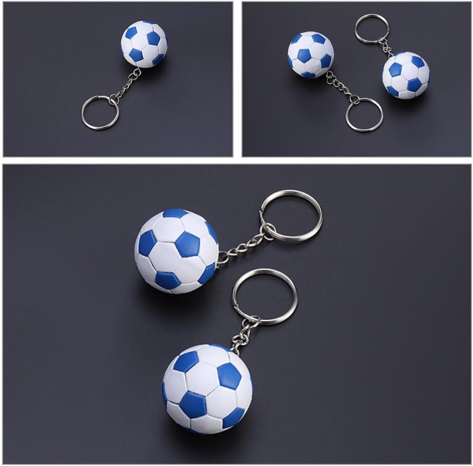 6pcs Soccer Keychain Pendants for Party Favors