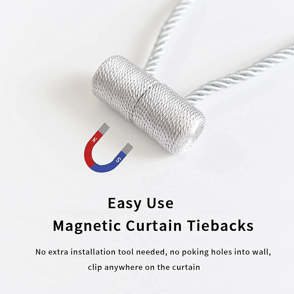 Modern Magnetic Curtain Holdbacks 2 Pack