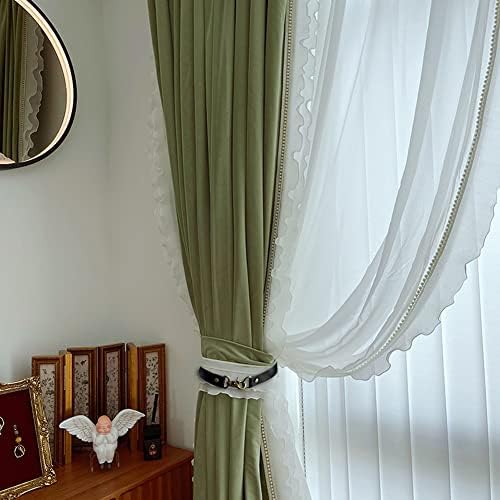 Mewuthede Leather Curtain Tiebacks 4Pcs Black Holdbacks
