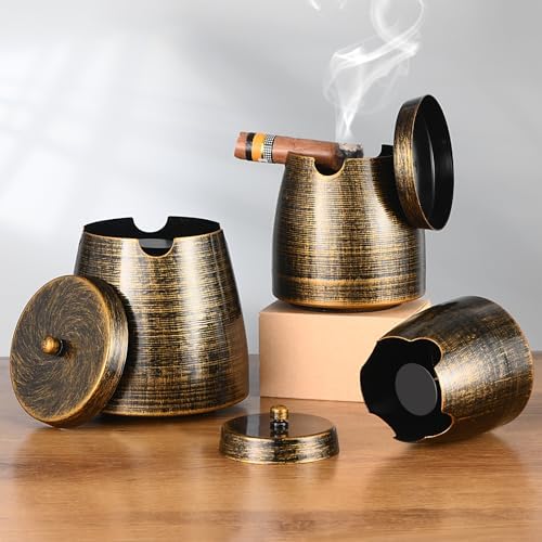 OILP Cigar Ashtray with Lid for Outdoor Use