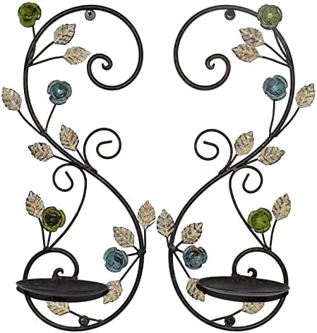 JUCONSIN Wall Sconces Candle Holder Set of 2