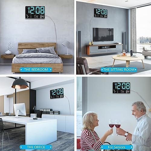 Amgico Digital Alarm Clock with Temperature and Auto Dimming