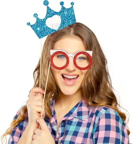 Duormal Colorful Birthday Photo Booth Props Kit