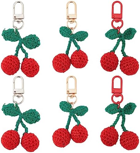 CRASPIRE 6Pcs 3 Color Enamel Keychain Set