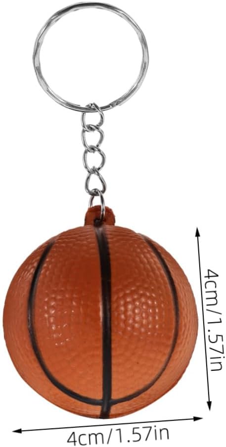 12Pcs Basketball PU Keychains for Backpacks and Bags