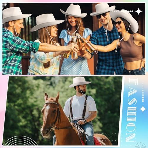 DIY White Cowboy Hats with Markers for Costume Parties