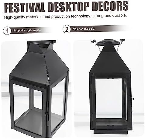 Nordic Iron Candle Lantern for Christmas Decor
