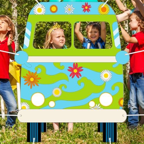 Funny Hippie Bus Photo Prop Banner for Parties