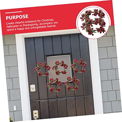 2pcs Berry Candle Simulation Wreaths for Christmas Decor