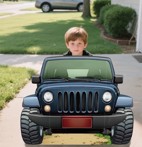 Jungle Safari Off-Road Vehicle Cardboard Cutout