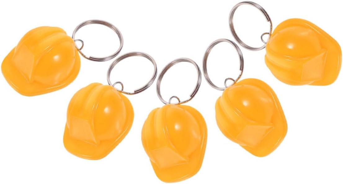 CHILDWEET 5Pcs Mini Hard Hat Keychain for Construction Workers