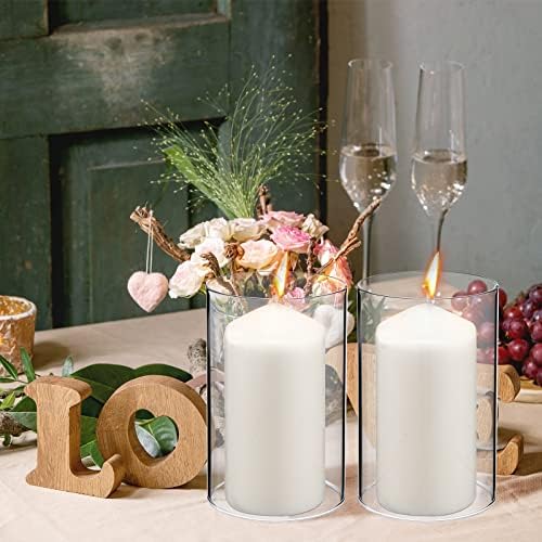 Yaomiao 6 Pcs Hurricane Glass Candle Holders