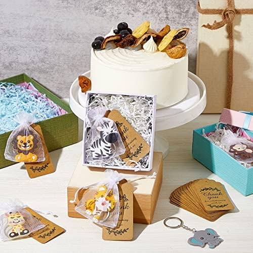 270 Pieces Jungle Animal Keychain Party Favor Set
