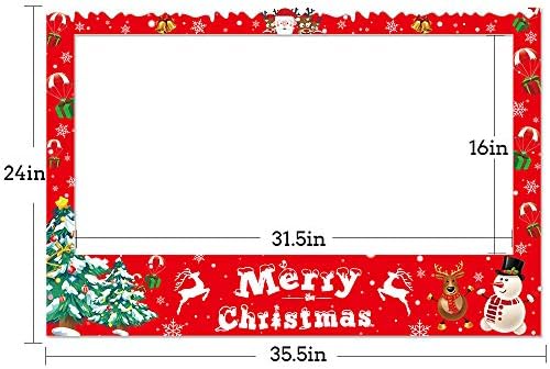 Christmas Photo Booth Frame with 6 Props