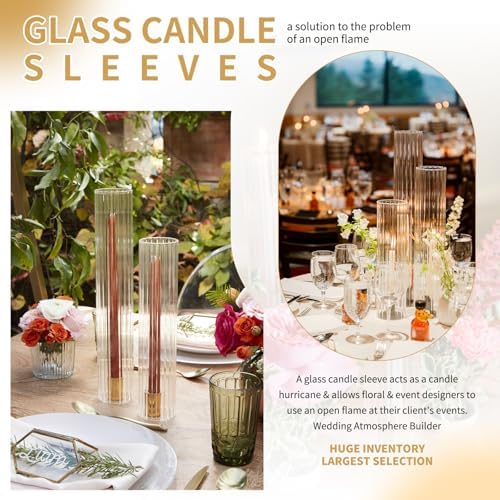 YMHPRIDE Hurricane Candle Holder Set of 12