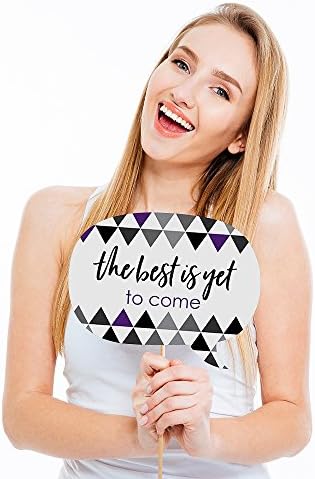 Big Dot of Happiness Graduation Props 2025 Purple 20-Pack