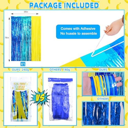 Yellow Jeans Cartoon Themed Photo Booth Curtain