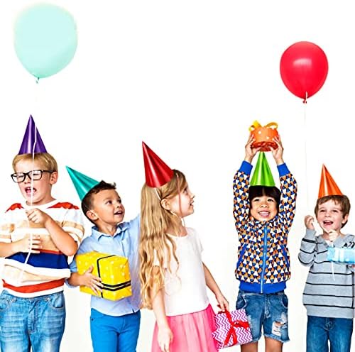 Tytroy 12 Assorted Metallic Cone Birthday Hats