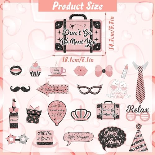 22Pcs Rose Gold Rude Youre Leaving But OK Photo Booth Props