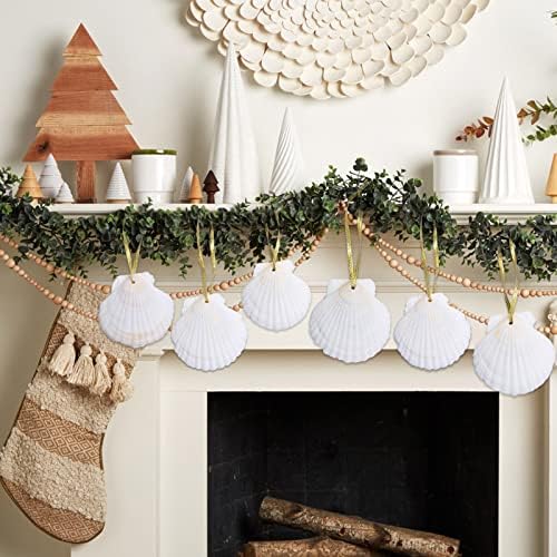 Natural White Seashells Crafting Set 24pcs for Christmas Decor