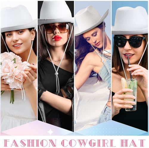DIY White Cowboy Hats with Markers for Costume Parties