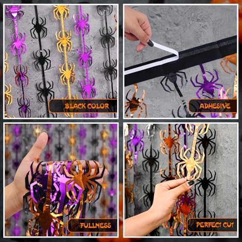 Halloween Decor Tinsel Curtain Set 2 Pack
