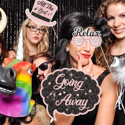 22Pcs Rose Gold Rude Youre Leaving But OK Photo Booth Props
