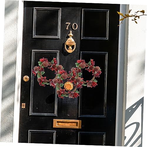 2pcs Berry Candle Simulation Wreaths for Christmas Decor