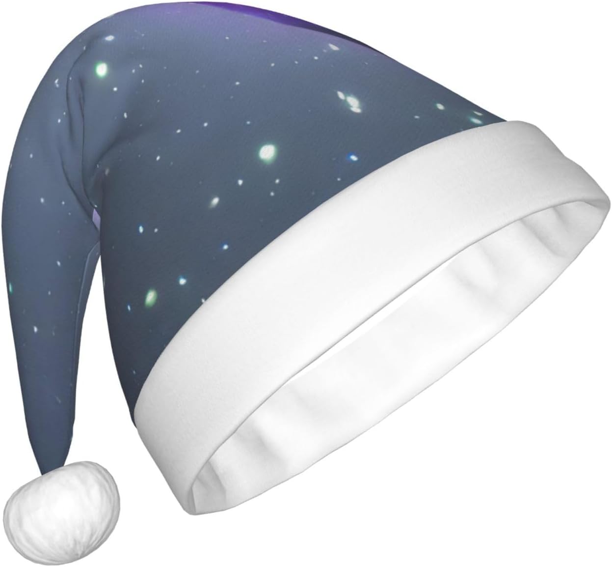 Galaxy Starry Santa Hat for Women Holiday Decoration
