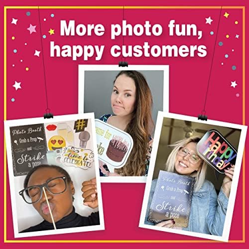 Birthday Photo Booth Props - 41pc Kit with 8x10 Sign
