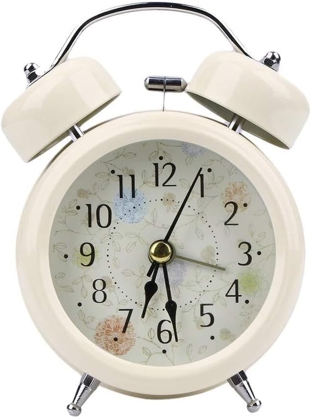Retro Double Bell Alarm Clock with Night Light
