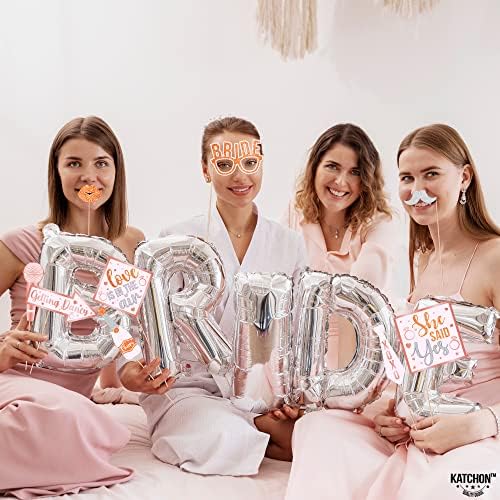 KatchOn Bachelorette Photo Booth Props Set - 35 Piece Rose Gold