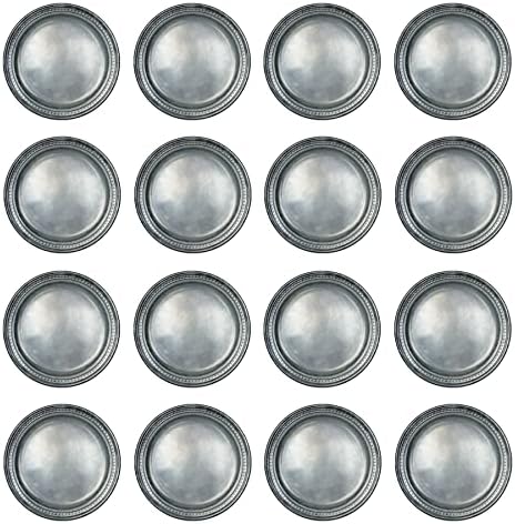 Beistle 16 Piece Disposable Pewter Plates 9 Inch Gray Medieval Party