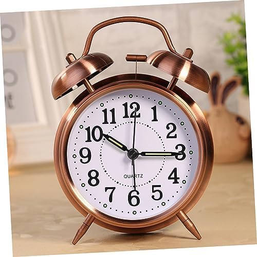 Holidanna Metal Double Bells Alarm Clock with Nightlight
