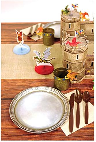 Beistle 16 Piece Disposable Pewter Plates 9 Inch Gray Medieval Party