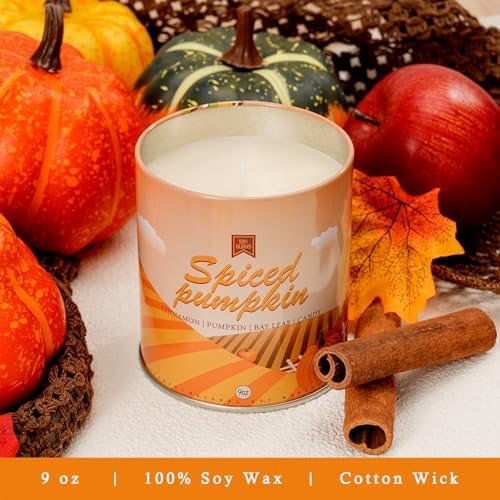 4 Pack Autumn Scented Jar Candles Set
